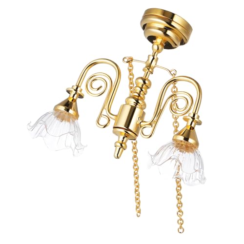 Sosoport Miniaturpuppenhauslampe Mini Dollhouse Light Ornament Winische LED von Sosoport