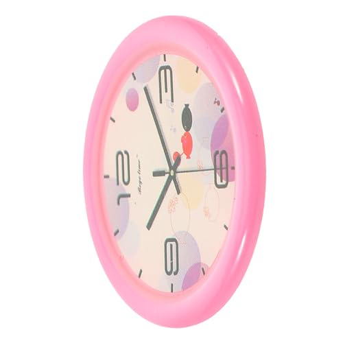 Sosoport Miniaturuhrmodell puppenhaus deko Miniaturen klein Puppenhauszubehör Häuser Puppenhausmöbel Mini- - Mini-Mini-Wanduhr Miniaturhausdekoration Puppenhausverzierung Harz Rosa von Sosoport