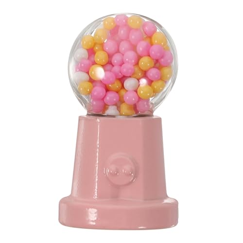 Sosoport Modell Einer Süßigkeitenmaschine Mini-Süßigkeitenspender Miniatur Simulation automatisch Puppenhausmöbel Puppenhausdekoration Zubehör für Puppenhäuser Rosa von Sosoport