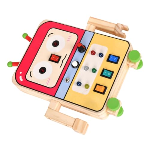 Sosoport Montessori Lernspielzeug für Holzspielzeug mit Simulierten Schaltern und Lichtern Fördert Feinmotorik und Problemlösungsfähigkeiten für Kreatives und Eltern Junge Mädchen von Sosoport