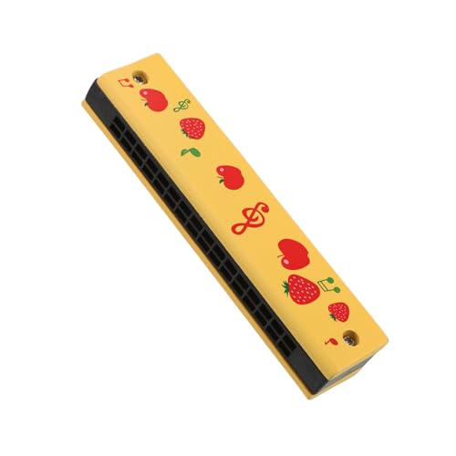 Sosoport Mundharmonika Kindermusikinstrument Kindermusikspielzeug Instrument Kindertaschentrompete Kinderinstrument Spielzeuginstrumente Holz Gelb von Sosoport