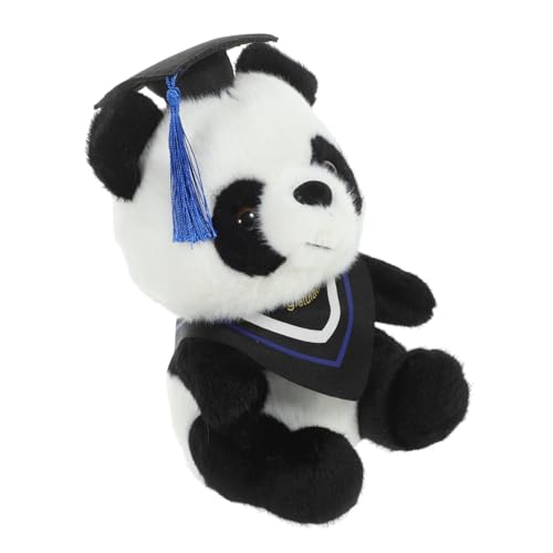Sosoport Niedlicher Plüsch Panda Zum Abschluss Abschlussgeschenk Gefülltes Panda Mit Dreieckigem Schal Kuscheltier Für Sammler von Sosoport