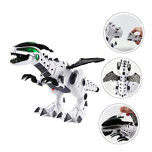 Sosoport -Ornamente interaktives kinderspielzeug Kreatives Kid Toys Haushalt Dinosaurier Schreibtisch-Dinosaurier Kunststoffe und elektronische Komponenten Weiß von Sosoport