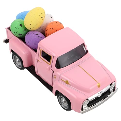 Sosoport Pickup-Truck-Modell Einrichtung im Landhausstil -LKW- Retro Fahrzeug Modell Retro-Pickup-Auto Mini-Truck- Armaturenbrett-Modell-LKW-Ornament Legierung von Sosoport