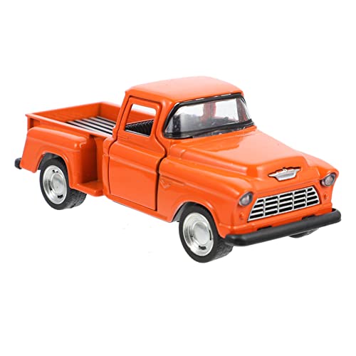 Sosoport Pickup-Truck-Modell bastelset basteln für für Weihnachten wichtelgeschenk Toy Cars Auto Miniatur-LKW Geländewagenmodell Legierung Orange von Sosoport
