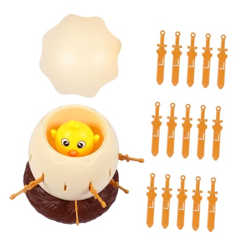 Sosoport Pirateneier Mit Schwertern Mini- Für Eier Kinderspielzeug Up Chick Roulette-up- Küken-fass- Lustiges Kükenfass Partyzubehör Yellow Plastik von Sosoport