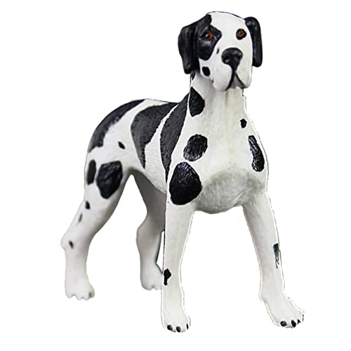 Sosoport Plastikhundmodell Realistisches Dänisches Hundemodell für Tierfigur zur Dekoration und Foto Requisite Terrarien und Mikrolandschaften von Sosoport