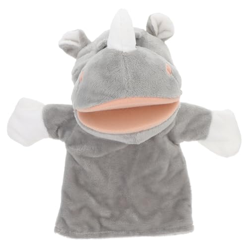 Sosoport Plüsch Handpuppe Rhinozeros Interaktive Tierhandpuppe für Geschichtenerzählen Fördert Kreativität für Kleinkinder von Sosoport