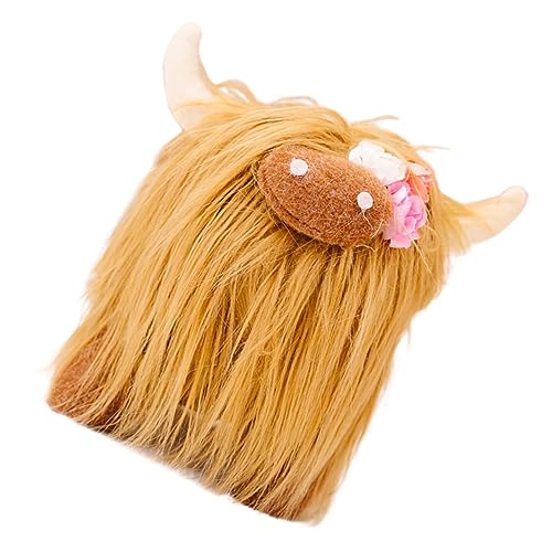 Sosoport Plüsch Highland Cow Kuscheltier Cartoon Figur Weiches Waschbares Stofftier als Kinderkissen und Deko Detailreich Verarbeitet für Zuhause Auto Sofa und Schlafzimmer von Sosoport