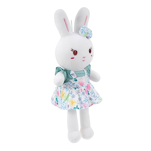 Sosoport Plüsch-Kaninchen-Puppe Kaninchenspielzeug Für Kaninchenpuppenspielzeug Ostern Kaninchen Hasenpuppe Kaninchenpuppe Mit Kleidung Green Plüschmaterial von Sosoport
