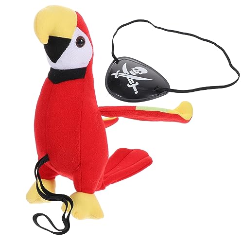 Sosoport Plüsch Papagei und Augenmaske für Piratenkostüm Halloween Cosplay Zubehör für Schulter und Maskerade Teiliges für Themenpartys und Geburtstagsfeiern Sosoport Plüsch Papagei und Augenmaske für Piratenkostüm Halloween Cosplay Zubehör für Schulter und Maskerade Teiliges für Themenpartys und Geburtstagsfeiern von Sosoport
