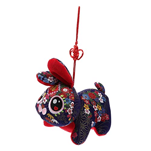 Sosoport Plüschhasenpuppe Neujahrsdekorationen für Mondjahre falsches Haustier Sternzeichen Hase Puppe Kaninchen-Maskottchen- Jahr der Hasenpuppe Tier Stofftier PP Baumwolle Blau Sosoport Plüschhasenpuppe Neujahrsdekorationen für Mondjahre falsches Haustier Sternzeichen Hase Puppe Kaninchen-Maskottchen- Jahr der Hasenpuppe Tier Stofftier PP Baumwolle Blau von Sosoport