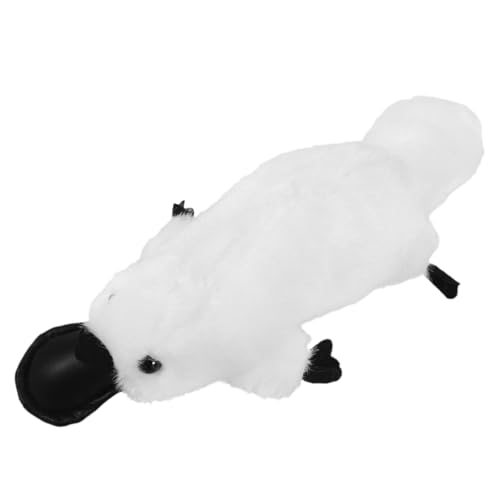 Sosoport Plüschtierpuppe Kuscheltiere Plüschtier Entenschnabel Stoffpuppe Entenschnabelpuppen Simulationstierpuppen Stofftier Plüschtier Plüsch Entenschnabelspielzeug Weißes von Sosoport