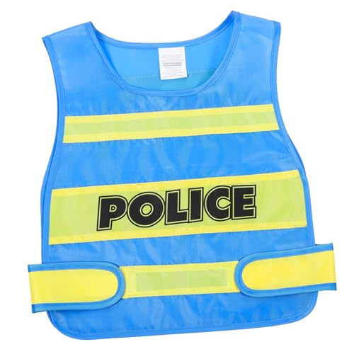 Sosoport Polizeikostüm Sie Weste Offizier Kostüm Für Kinderkostüme Kleid Realistisch Polizeiweste Kostüm Polizeipolizeikinder Polizeiweste Sky-blue Stoff von Sosoport