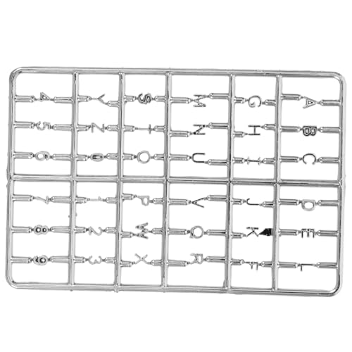 Sosoport Puppe alphanumerisch Tür Briefe winzig Puppenhausmöbel Zahlen briefkasten Aufkleber hausnummerschild Miniaturhausdekorationen Deko-Accessoires für kleine Häuser Plastik Silver von Sosoport
