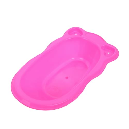 Sosoport Puppenbadespielzeug kleines Badewanne für Babypuppen Miniatur-Badezimmerzubehör Mini-Puppenbadewanne Miniaturbad Badewannenspielzeug aus Kunststoff Plastik Rosig von Sosoport