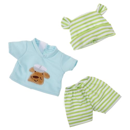 Sosoport Puppenbekleidungsset für Amerikanische Puppen Weiche Kleidung Stilvolle Outfits für Kreatives Vielseitige Puppenkleidung für Grüne Streifen von Sosoport