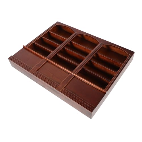 Sosoport Puppenhaus Bücherregal Vintage Puppenhausmöbel Mini-Puppenhausmöbel Bücherregalzubehör Miniaturmöbel Bücherregal Puppenhaus Puppenhausschrank hölzern Light Brown von Sosoport