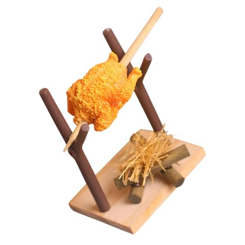 Sosoport Puppenhauszubehör Grill BBQ Chicken Modellbausatz Für Puppenhaus Familienpicknick Figur Miniaturas Miniaturlebensmittel Realistischer Puppenhausgarten Puppenhausminiaturen von Sosoport