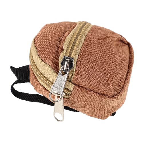 Sosoport Puppenrucksack Puppen Wechselkleidung Rucksack für Rucksack für Puppen Sammlung Mini-Rucksack für Puppen winziger Rucksack Segeltuch Light Brown von Sosoport