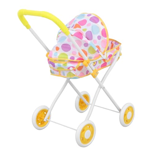 Sosoport Puppenwagen Babypuppe Kinderwagen für Puppen Kinderwagen Puppenspielzeug für Kinderwagen Polyester Yellow von Sosoport