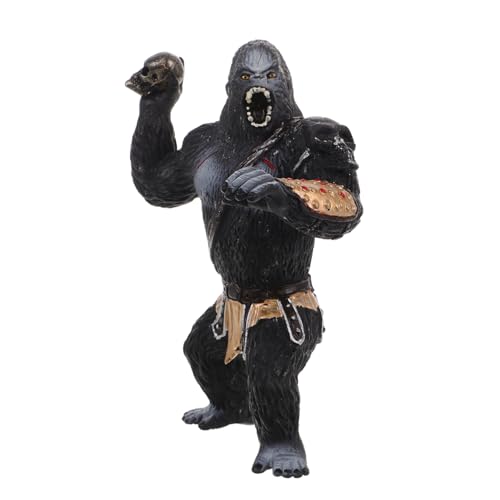 Sosoport Realistische Gorilla Figurine aus Kunststoff Detailreiche Skulptur für Lernspielzeug Deko Objekt und Kuchen Dekoration Perfektes Tiermodell von Sosoport