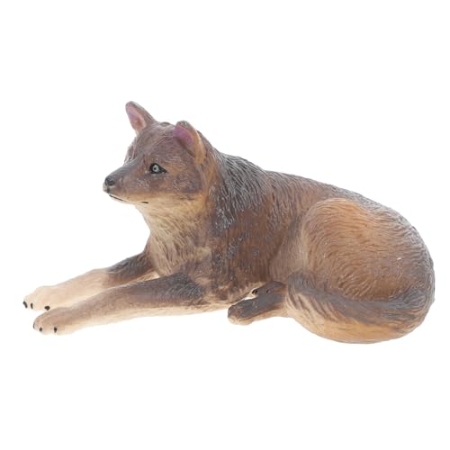 Sosoport Wolfsfigur Dekoration für Kinder Realistische Miniatur Wolstatue aus Kunststoff Tierornament für Tischdekoration und Wildtiermodelle für Sammlungen und Lernspielzeug von Sosoport