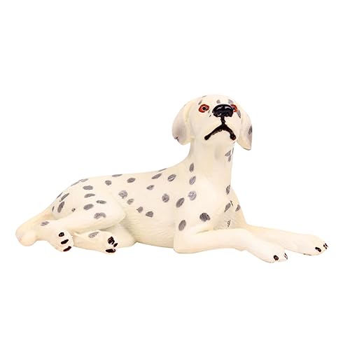 Sosoport Realistisches Tiermodell Kunststoff Figurine Fleckiger Hund Dekoration Für Lernspielzeug Haustier Hund Modell Design von Sosoport