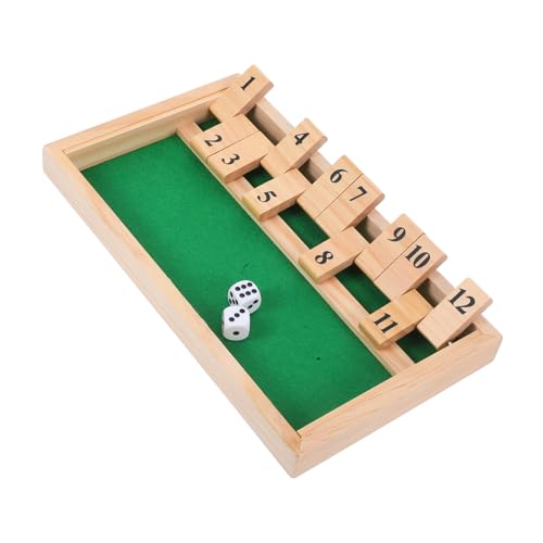 Sosoport Schließen Sie Das Box Dice Game Traditionelles Hölzerne Pub Bar Board Family Table Matte Game Dice Tischmathematikspiel Für Kinder Und Erwachsene von Sosoport