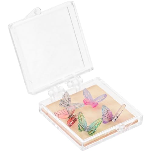 Sosoport Schmetterlings Exemplarbox Modell Miniatur Gartenschmetterlinge Puppenhaus Dekoration Kleine Mini Schmetterlinge Geformte Verzierung Winzige Schmetterlinge Cartoon von Sosoport