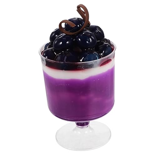 Sosoport Simuliertes Dessertmodell Realistisches Obstpudding Dekorationsstück für Schaufenster Fotografie und Unterricht Blaubeer Kunstpudding von Sosoport