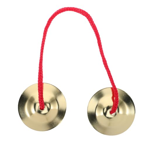 Sosoport Spielzeugbecken Musikinstrumente Für Vorschulkinder Pädagogisches Musikalisches Musical Finger Castanets Musikinstrument Golden Metall von Sosoport