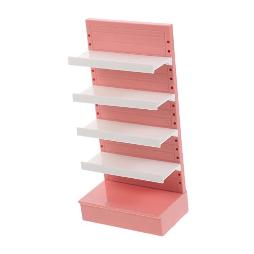 Sosoport Spielzeugregal Mini-puppenhaus Puppenhausmöbel Regale Für Puppenhäuser Miniatur-puppenhaus Klein Bücherregal Miniatur-regalmodell Mini House Accessory Mini Regal Rosa Abs von Sosoport