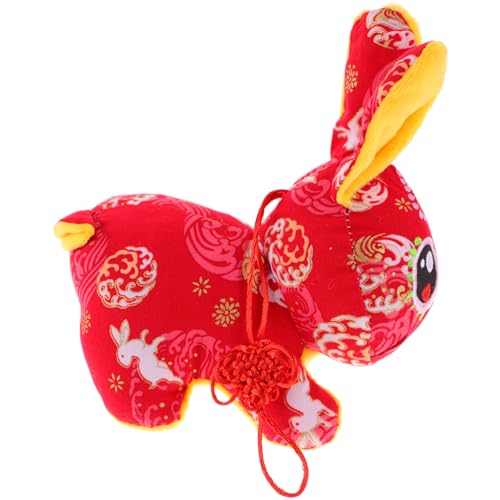 Sosoport Stoff Kaninchenpuppe Chinesische Neujahrspuppe Sternzeichen Hase Puppe Tierpuppenspielzeug Kaninchen-Maskottchen-Puppe Hasenpuppe falsches Haustier PP Baumwolle rot Sosoport Stoff Kaninchenpuppe Chinesische Neujahrspuppe Sternzeichen Hase Puppe Tierpuppenspielzeug Kaninchen-Maskottchen-Puppe Hasenpuppe falsches Haustier PP Baumwolle rot von Sosoport
