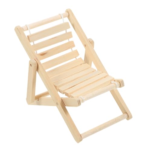 Sosoport Strandstuhl Modell für Puppenhaus Dekoration Stabiler Loungesessel für Kreative Strand Szenen Fördert Fantasie und Praktische Fähigkeiten von Sosoport
