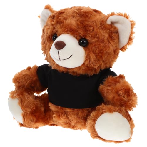 Sosoport Süße Plüschbärenpuppe Mit Ankleideweste Bequemer Stoffbär Kuscheltier Für Weiches Material von Sosoport