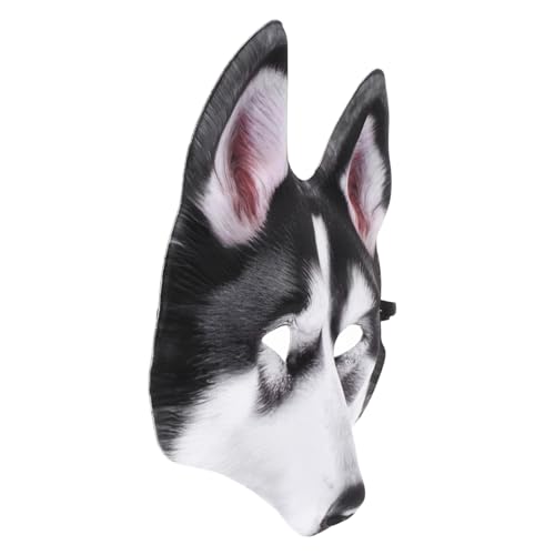 Sosoport Tiermaske Süße Tierkopfmaske Hundekopfmaske Halloween Party Echte Masken Cosplay Kostümmaske Halloween Maske Lustige Haustier Halloween Kostümparty Hunde Simulation von Sosoport