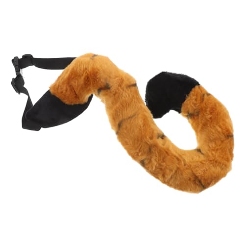 Sosoport Tigerschwanz Halloween-Party-Cosplay Tier-Cosplay-kostüm Tiger-tierschwanz Tiger-Cosplay-Requisiten Tigerohren Tiger-kostümzubehör Tigerkostüm Tier-Cosplay- Plüsch Orange von Sosoport
