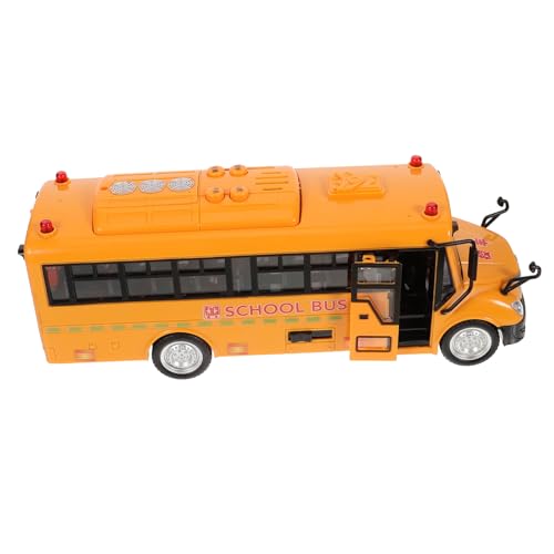 Sosoport Trägheitsauto für kinderspielzeug geschke Toys Kid Toys gilbe -Bus- pädagogischer Kinderbus -Spielzeugbus Schulbus Plastik Yellow von Sosoport