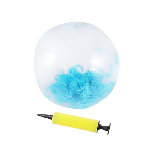 Sosoport Transparent Aufblasbarer Strandball Mit Glitzer Für Strand Pool Und Innenbereich Pumpe Interaktives Für Eltern Kommunikation von Sosoport