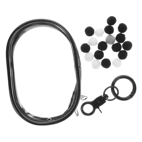 Sosoport Transparente Puppenaufbewahrungstasche aus PVC mit Schlüsselanhänger und Hochtransparente Tragetasche für Sammelpuppen und Figuren für Aufbewahrung und Display von Sosoport