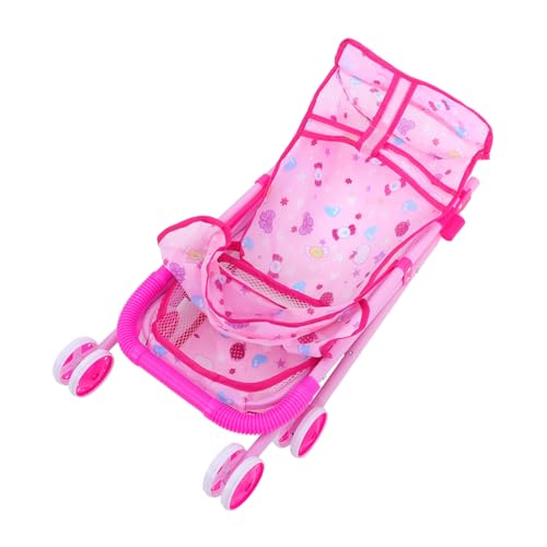 Sosoport Trolley- Puppe Kind Dolly Korb faltbar vorgeben klein Falten Wagen spielzeuge Spielhauszubehör Plastik Rosa von Sosoport