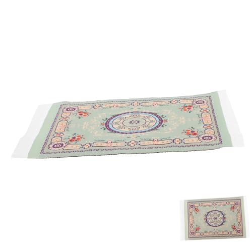 Sosoport Türkischer Teppich Kindergarten Miniatur Bereich orientalischer Teppich Orient teppiche Retro Styles puppenhaus fußmatte Spielhaus Teppichdekor Kleine Hausschmuck Polyester von Sosoport