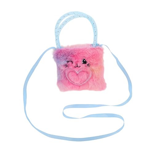 Sosoport Süße Mädchen Tasche Plüsch Form Schulter Tasche Mädchen Schleife Crossbody Geldbörse Multifunktionale Geldbörse von Sosoport