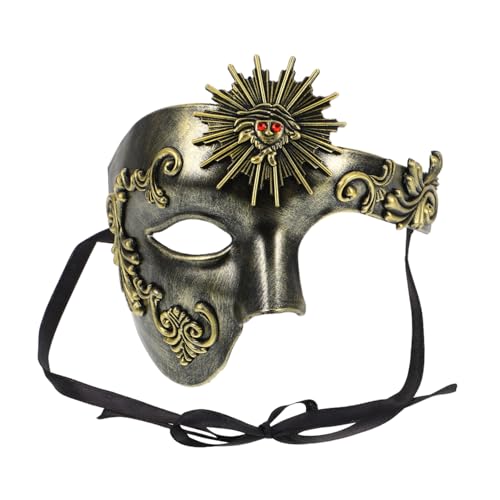 Sosoport Venezianische Halbgesichtsmaske aus Robustem Verstellbares Elastisches Band Leichte Langlebige und Maskenballmaske für Damen und Herren für Halloween und Party Sosoport Venezianische Halbgesichtsmaske aus Robustem Verstellbares Elastisches Band Leichte Langlebige und Maskenballmaske für Damen und Herren für Halloween und Party von Sosoport
