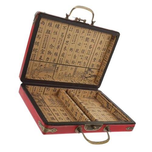 Sosoport Vintage Mahjong Aufbewahrungsbox aus Mahjong Box mit Griff für Reisen und Zuhause Langlebige PU Materialien Sosoport Vintage Mahjong Aufbewahrungsbox aus Mahjong Box mit Griff für Reisen und Zuhause Langlebige PU Materialien von Sosoport