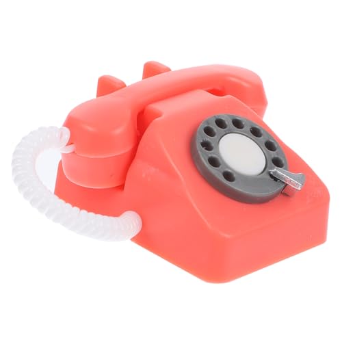 Sosoport Vintage Telefon Telefonmodell Miniatur-Vintage-Telefon Telefonparty-Dekorationen für kinderspielzeug gefälschtes Telefon Miniaturmodelldekoration pp Rosa von Sosoport