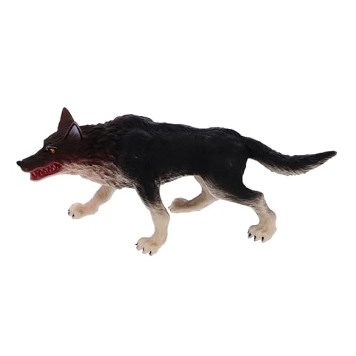 Sosoport Lebensechte Wolf Figur Spielzeug Kognitives Wildtier Modell aus Abs Realistische Wolfsstatue für Kinder Dekoration für Zimmer und Schreibtisch für Lernspielzeug und Bastelarbeiten von Sosoport