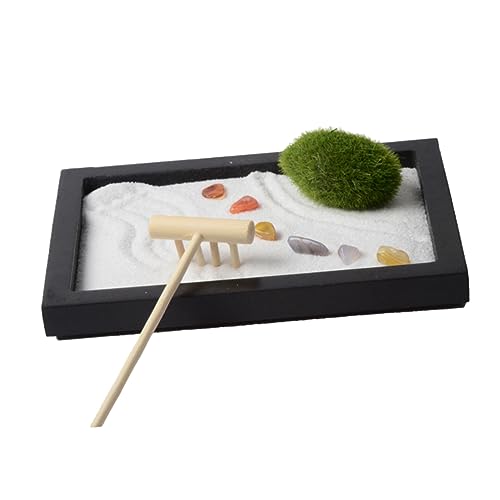 Sosoport Zen Garten Miniaturlandschaft mit Simulation Moos und Rechen Elegantes Sand Tischdekoration für Meditation Schreibtisch Zubehör Perfektes für Zuhause und Büro Sosoport Zen Garten Miniaturlandschaft mit Simulation Moos und Rechen Elegantes Sand Tischdekoration für Meditation Schreibtisch Zubehör Perfektes für Zuhause und Büro von Sosoport