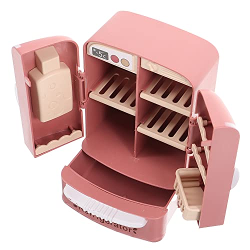 Sosoport Zweitüriger Kühlschrank 1/12 Puppenhausminiatur Mini Möbel Miniaturkühlschrank Zum Basteln Mini-hauskühlschrank Küchenminiaturen Puppenhaus-miniaturen Abs Chocolate von Sosoport